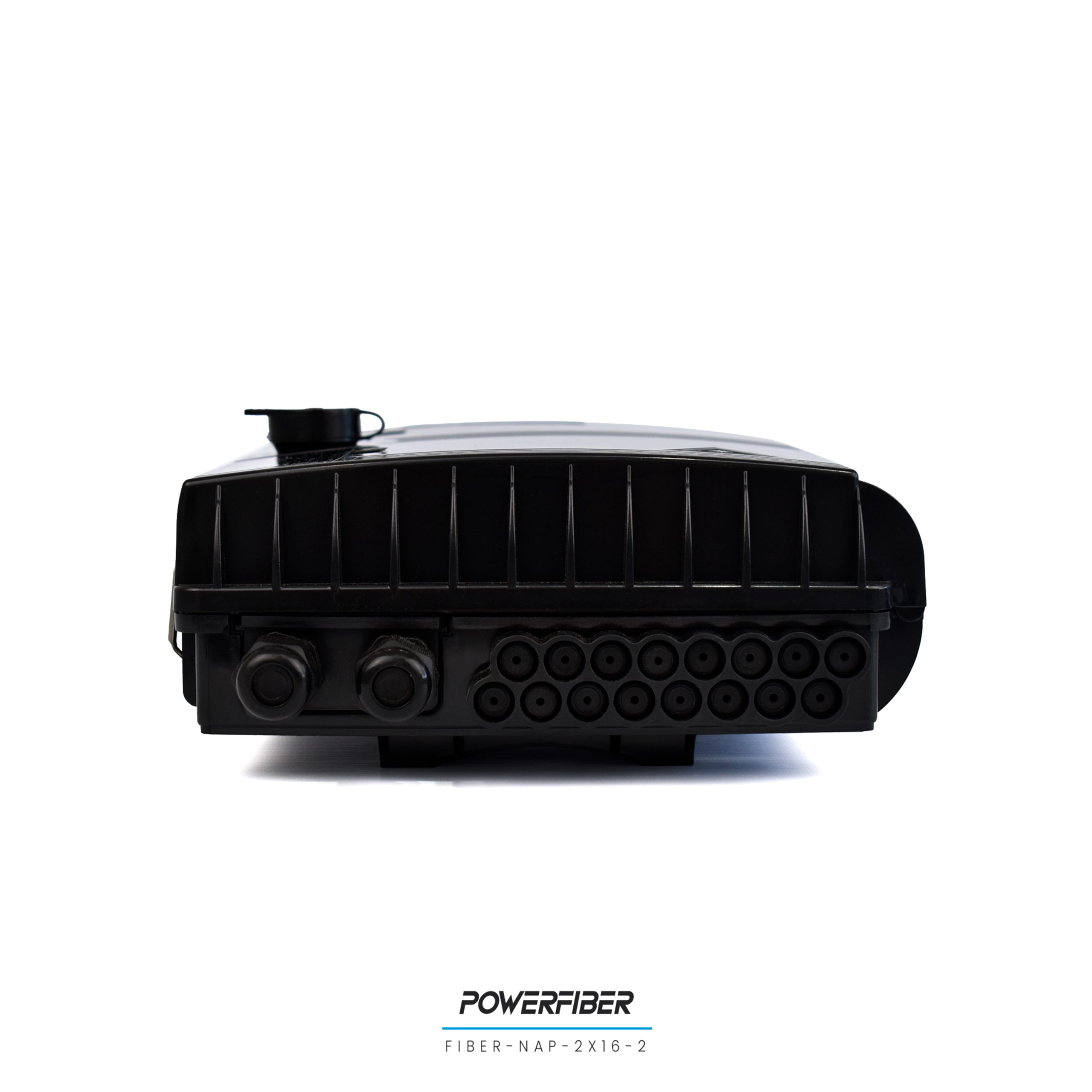 POWERFIBER CAJA EXTERIOR FTTH 2X16 CON SPLITTER 1X8 CONECTOR SC/APC + 16 ADAPTADORES - Imagen 6