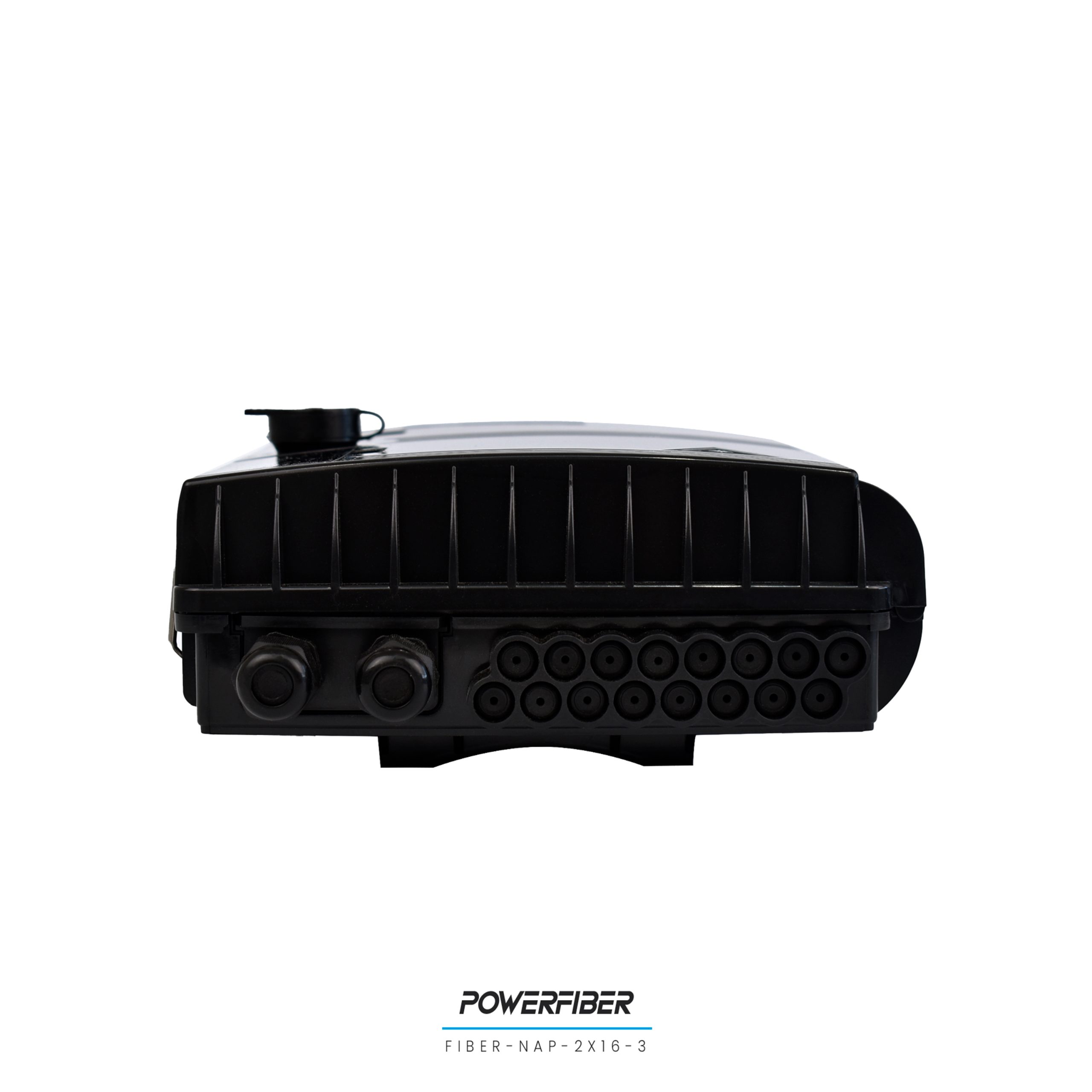 POWERFIBER CAJA EXTERIOR FTTH 2X16 CON SPLITTER 1X16 CONECTOR SC/APC + 16 ADAPTADORES - Imagen 6